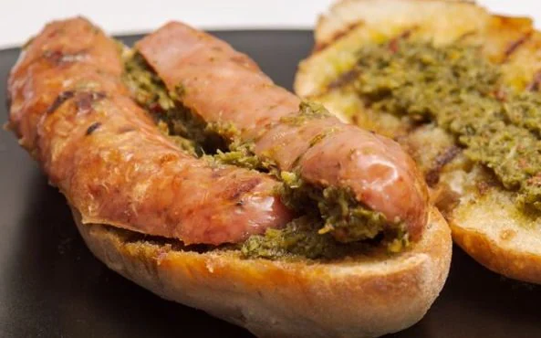 Choripán de Linguiça Suína Duroc na Brasa
