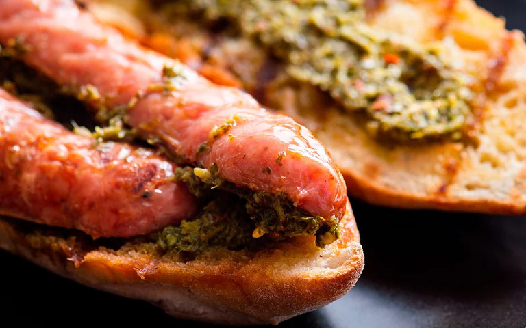Choripán de Linguiça Angus na Frigideira
