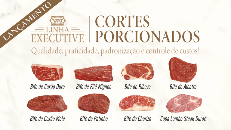 VPJ Alimentos lança Linha Executive de bifes premium com peso padronizado e constância de entrega garantidos ao foodservice 365 dias do ano