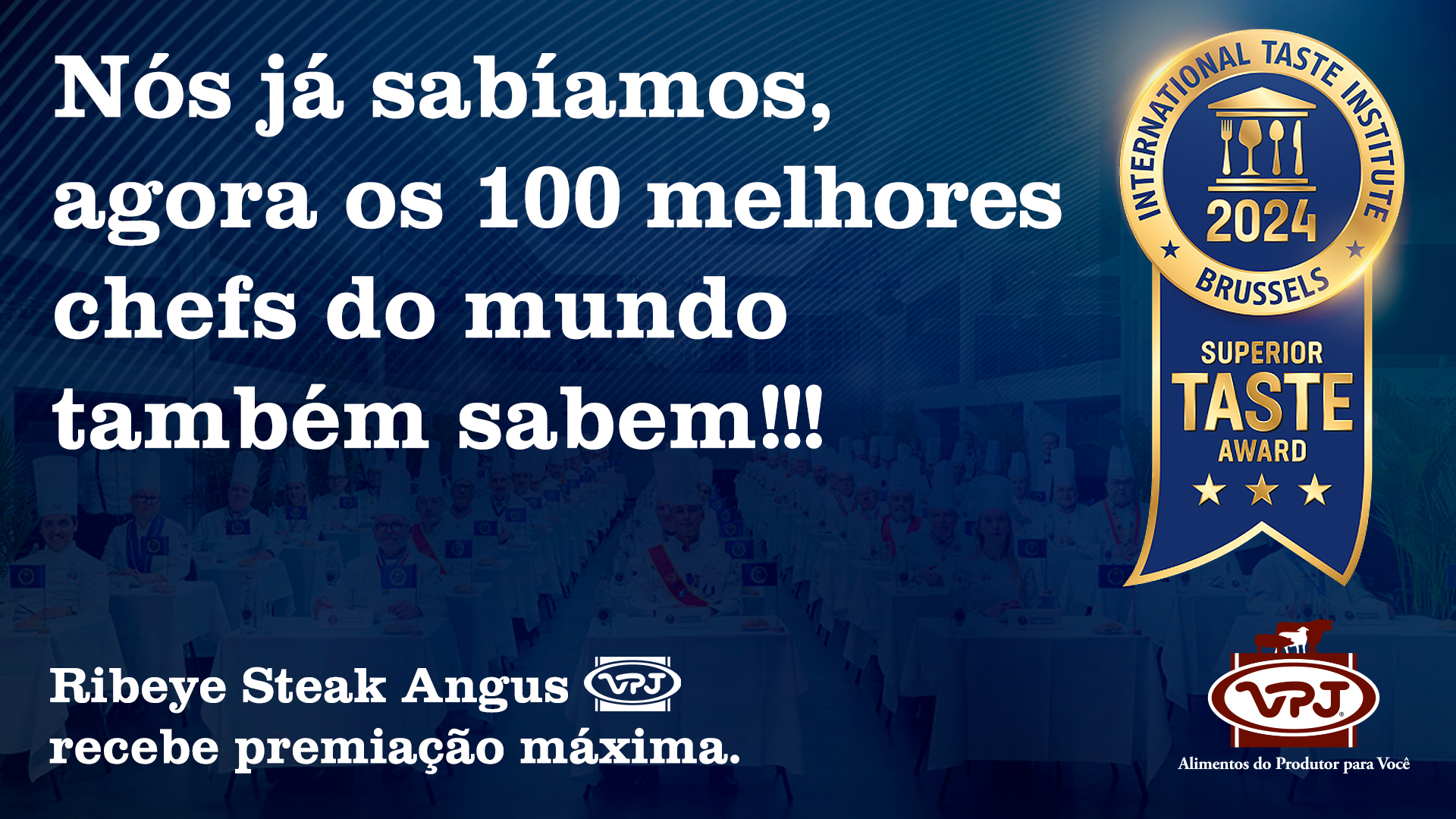 A VPJ Alimentos alcançou um feito histórico para a gastronomia brasileira ao conquistar nota máxima no Superior Taste Award 2024, em avaliação realizada nos Emirados Árabes, pelos mais renomados chefs do mundo.